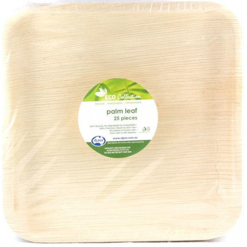 Palm Leaf Square Plate 10inch 250mm Pack 25